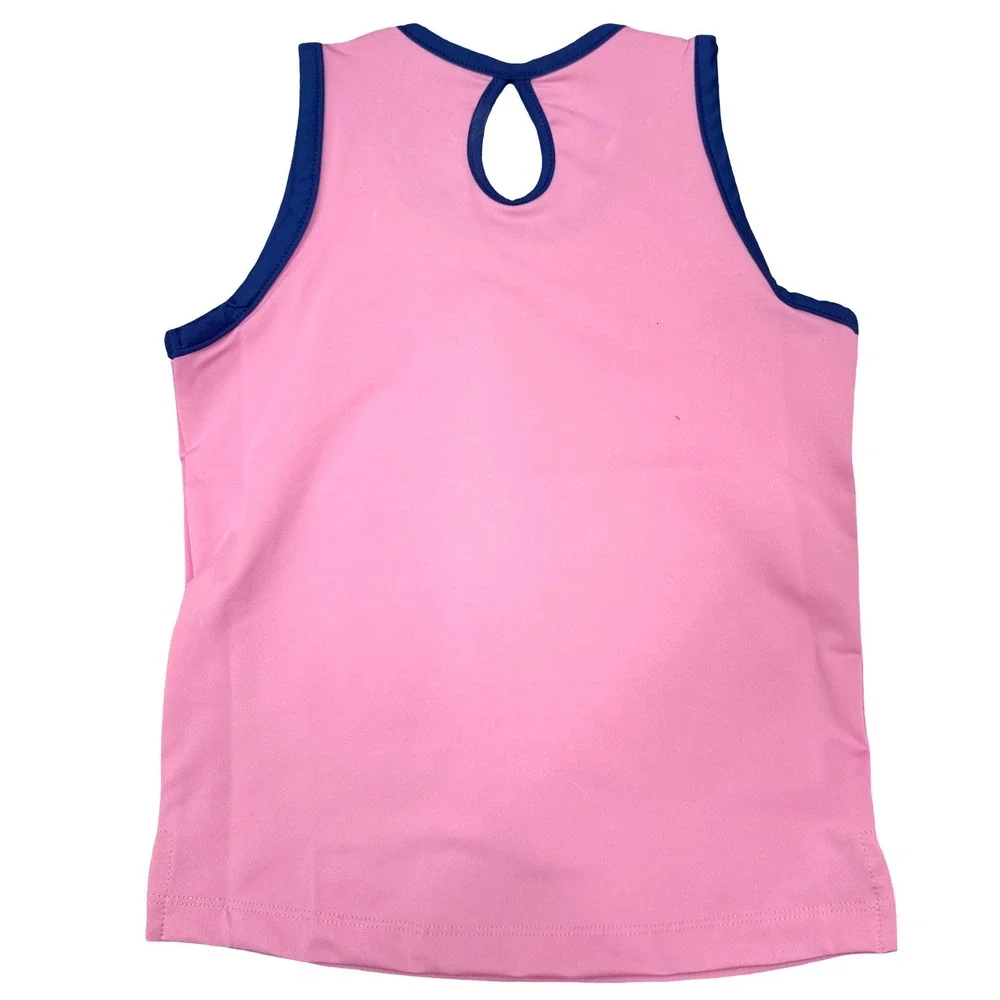 Little Miss Tennis Pink Navy Sleeveless Tennis Tank Top Girls‎ Size 5/6 NWT